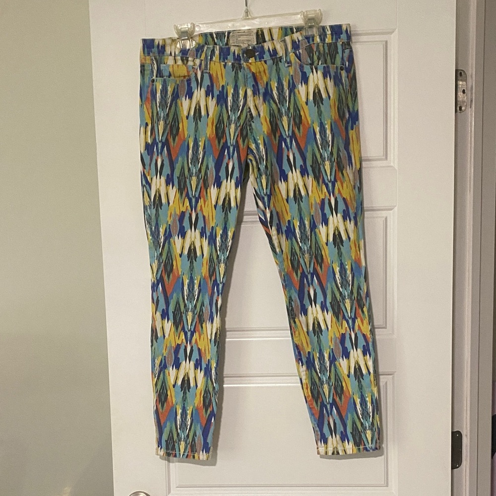 Current/Elliott Stiletto Skinny Multicolor Arrow Women's Jeans Size 32